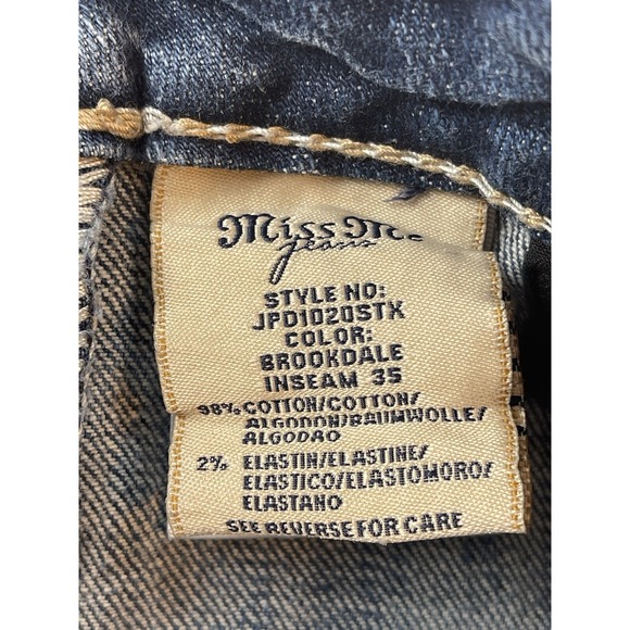 Miss Me Jeans 26 Irene Straight Low Rise Flap Pocket Blue Denim - Picture 14 of 16